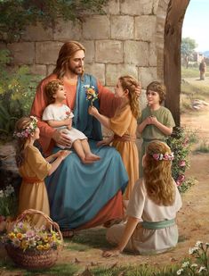Ảnh Công GIáo Chân Dung Chúa Giêsu.Chúa Giêsu  với trẻ em 7