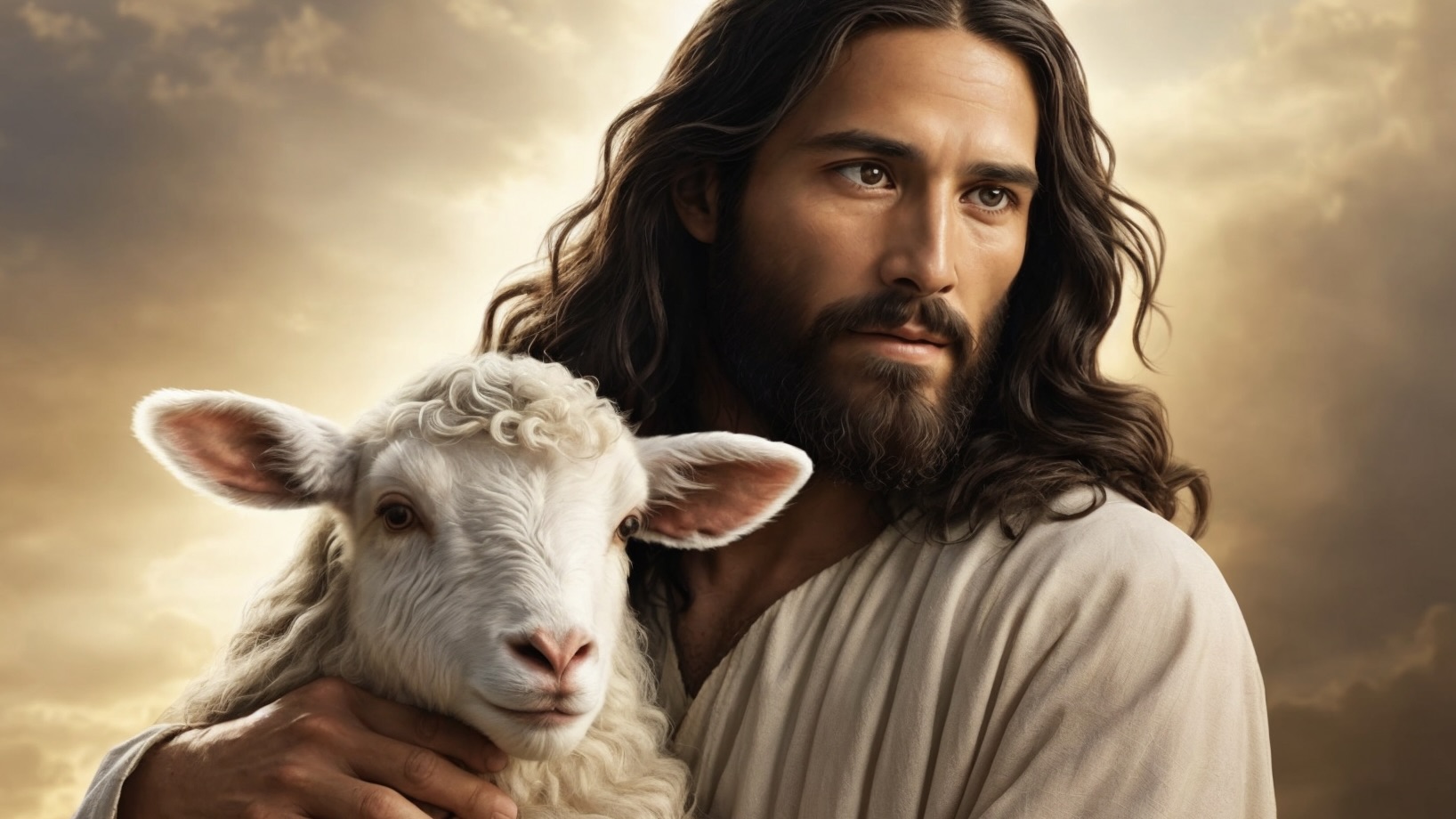 Ảnh Chúa Giêsu ôm cừu